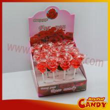 Valentines heart shaped candy lollipops
