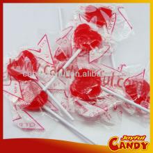 Sweet red heart lollipop