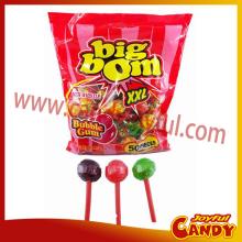 Big bom Whistle lollipop with bubble gum