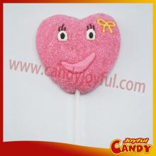 Hot Sweet Valentine heart shaped marshmallow lollipop candy