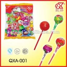 21g Fruit Bubble Gum Lollipop Candy Ball