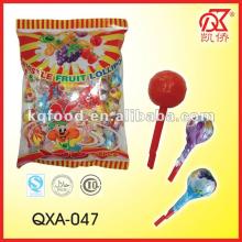 21g Halal Bubble Gum Whistle Fruit Lollipop Candy