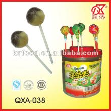 21g Double Flavors Fruity Bubble Gum  Round   Lollipop 