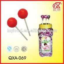 10g Colorful Ball Shape Mini Strawberry Cola Lollipop