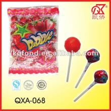 21g Strawberry Pop Bubble Gum  Big   Lollipop   Candy 