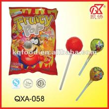 21g Fruity Hard Round Colorful Lollipop Candy