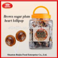 Plum reall fruit Center Lollipop bulk manufactory