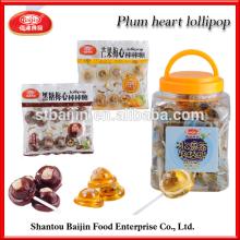 Plum fruit Center Lollipop bulk manufactory