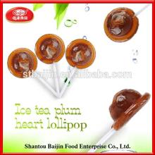 Mint Tea Center filled Plum Lollipop