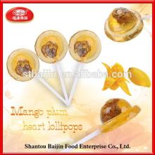 Mango flavor Plum reall fruit Center Lollipop