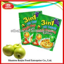 Apple CC candy with Tatto Magic poping candy