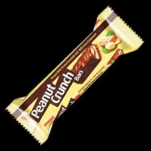 Peanut Crunch Bars Nougat with Peanut Caramel and Milk Coated