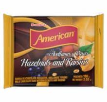 HAZELNUTS AND RAISINS  MILK   CHOCOLATE  100 grs. BAR
