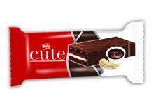 CUTE Cocoa Coated Cocoa Cake With Milky Cream and Milky Chocolate Sauce