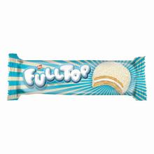 FULLTOP White Compound &  Coconut  Coated Sandwich Biscuit With Marshmallow