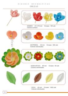 Wafer flowers for cake.