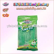 Yickchi liquorice candy jelly belts/ licorice belts candy in green apple flavour.(TF-8008).
