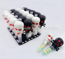 3230 Black and white  skeleton  head toy candy