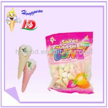 Marshmallow cone with jam filling