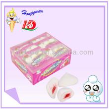 White marshmallow candy strawberry jam