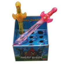 China plastic  toy   sword  shape bubble  toy  with candy