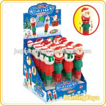 SANTA CLAUS AND SNOWMAN WITH WHISTLE CANDY TOY (826TUBE) (20PC