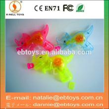 Transparent bubble gun toy candy with light
