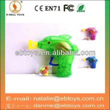 Dolphin bubble gun candy with toys with light
