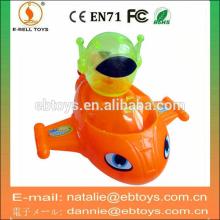 Pull Line alien spacecraft toy candy with  flash   disk 
