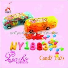 pull back mini bus toy candy/promotional candy dispenser