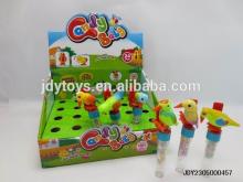Hot Sale Plastic W/D Woodpecker Candy Toy,Promotional candy bar children sugar Candy Toy,Cantoon Can