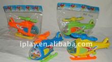 lovely cartoon candy pull string plane with light , promotional small toys