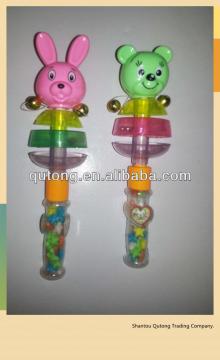 plastic sound tube toy /rabbit candy toy