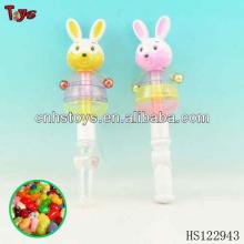 Rabbit rattle candy tube toy