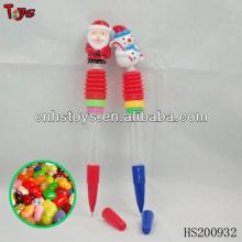 Whistle santa claus /snow man pen toy candy