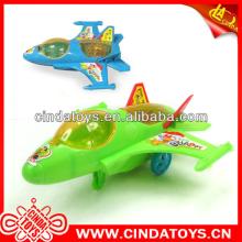Cheap pull string plane with light plastic candy toys gift
