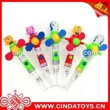 Funny cartoon candy toys Transparent tube electric  mini   fan  toy for kids