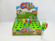 Plastic wind up frog toys in candy tube candy toys