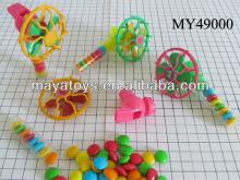 2013 Newest plastic Sweets Candy fan whistle toy