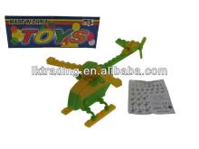 ABC-169402  plastic  building block warplane, candy  toys, plastic  warplane