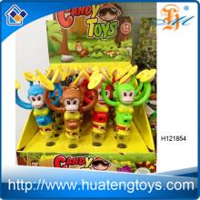 New kids toy monkey playing cymbals candy toy candy with toys with plastic tube H121854