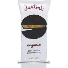 Justin s Organic Peanut  Butter   Cup s, Dark Chocolate - 2 pack