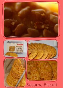 saffron/sesame biscuit