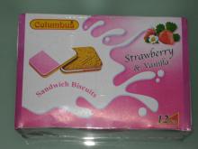strawberry and Vanilla Sandwich Biscuit