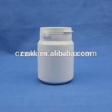 61ml health care food bottle for chewing gum, pharmaceutical plastic bottle HDPE with pull-ring cap