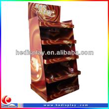 chocolate bar supermarket promotion tiers corrugated paper display stand