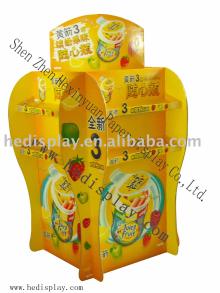 big cardboard floor display stand for chewing gum