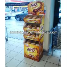 ECO chocolate bars compartment floor display stand