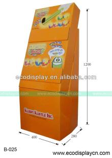 special design cardboard floor display for chewing gum