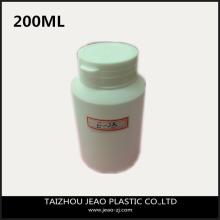 China large supply round semitrasparent 200ml HDPE chewing gum plastic bottle with LDPE flip top cap
